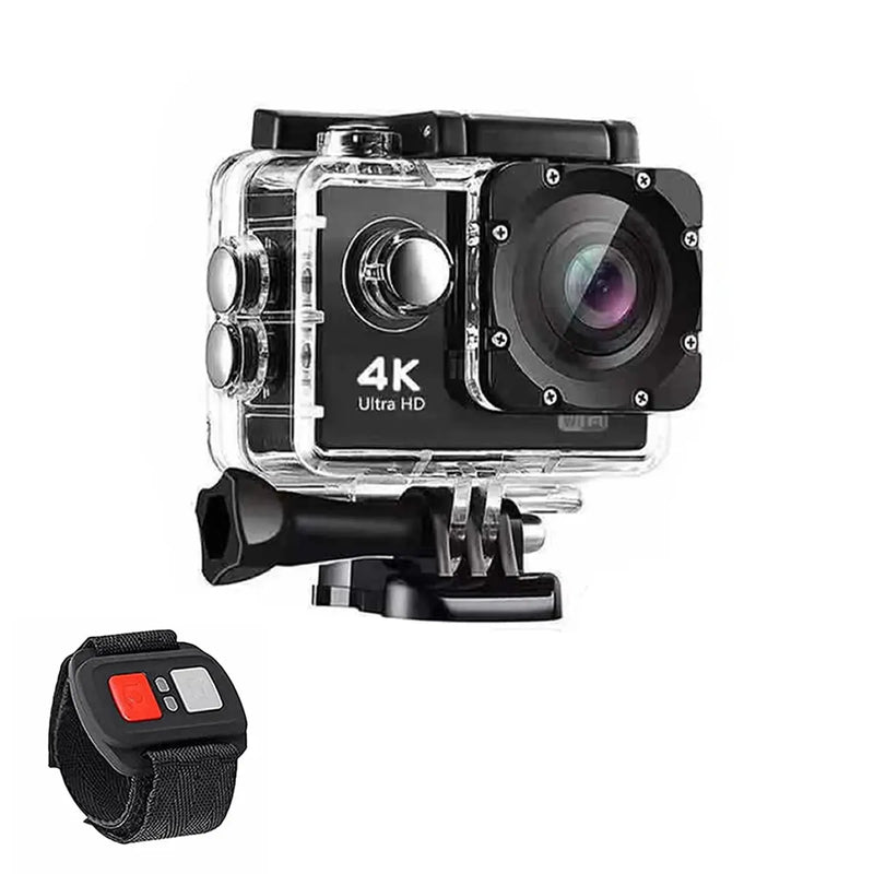 4K  Waterproof All Digital UHD WiFi Camera + RF Remote And Accessories - Puck's