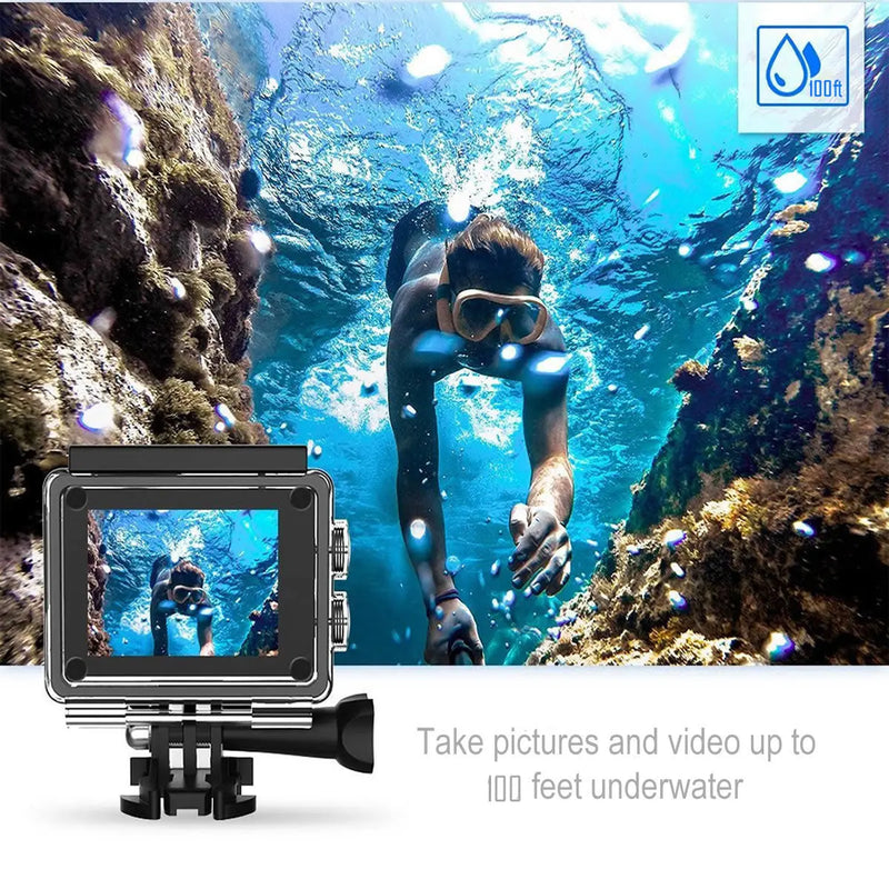 4K  Waterproof All Digital UHD WiFi Camera + RF Remote And Accessories - Puck's