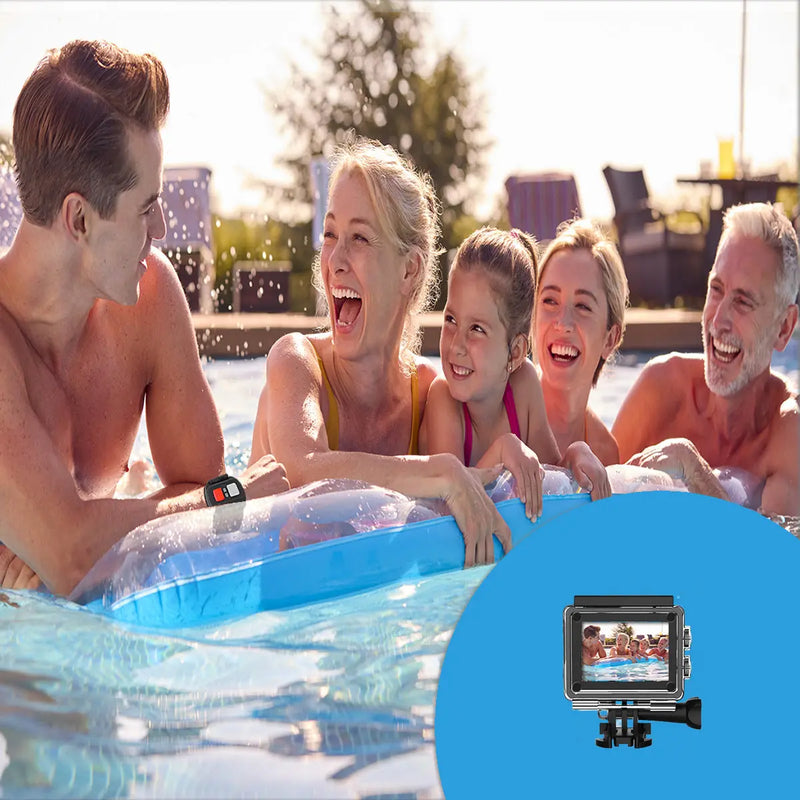4K  Waterproof All Digital UHD WiFi Camera + RF Remote And Accessories - Puck's