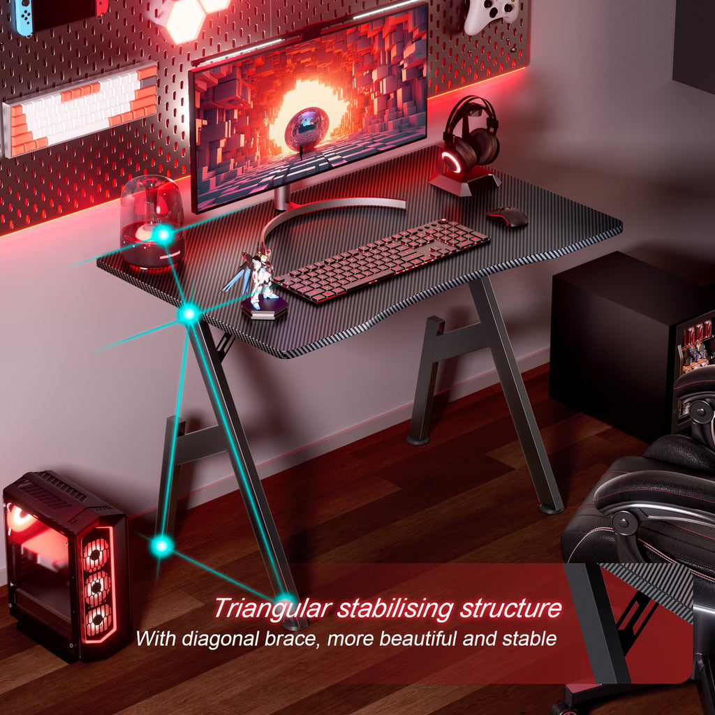 HLDIRECT 32/40/47/55 Inch Gaming Desk Gamer Table Computer Desk PC Workstation - Puck's