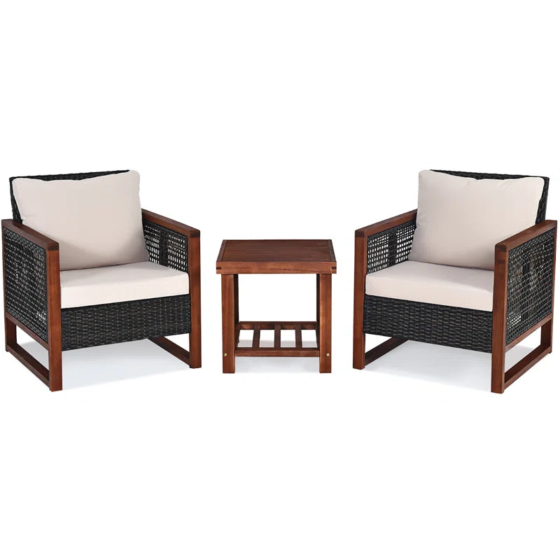 Krawczyk Acacia 2 - Person Patio Conversation Sets with Cushions