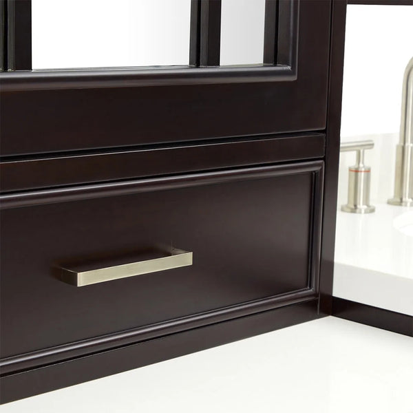 Stafford 85 in Double Sink Vanity Set in Espresso-36''H x 24''W - Puck's