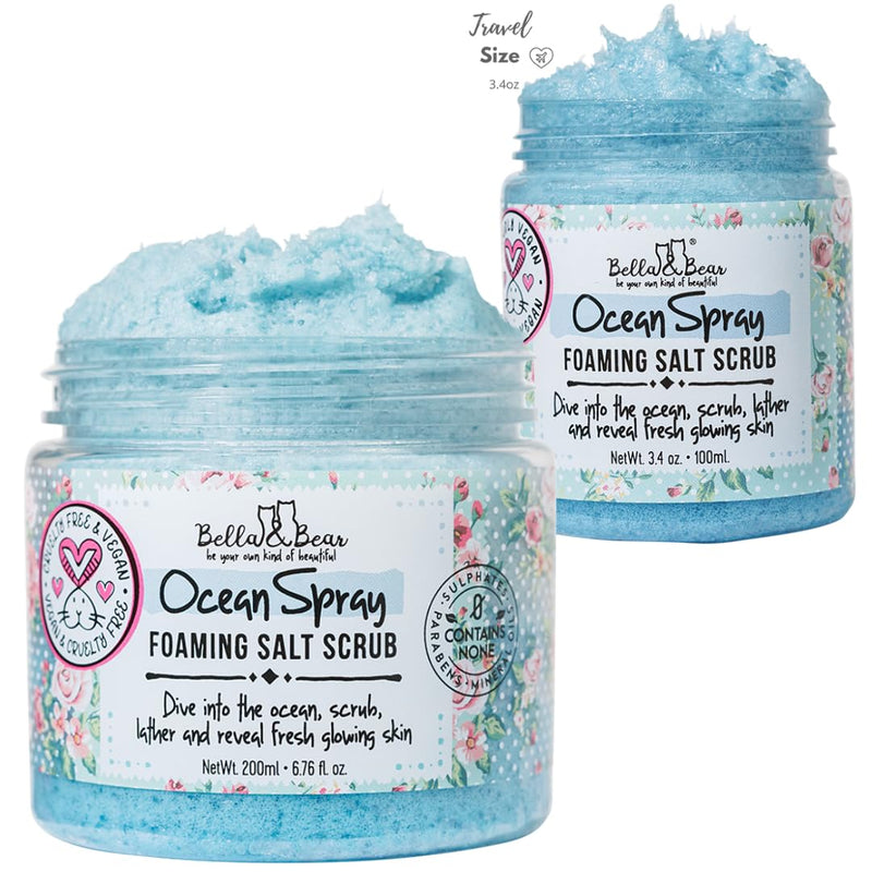 Bella & Bear Ocean Spray Scrub, No Sulphates, Parabens, No Harmful Chemicals, Cruelty-Free, Vegan-Friendly, Exfoliating, 6.7Oz - Puck's