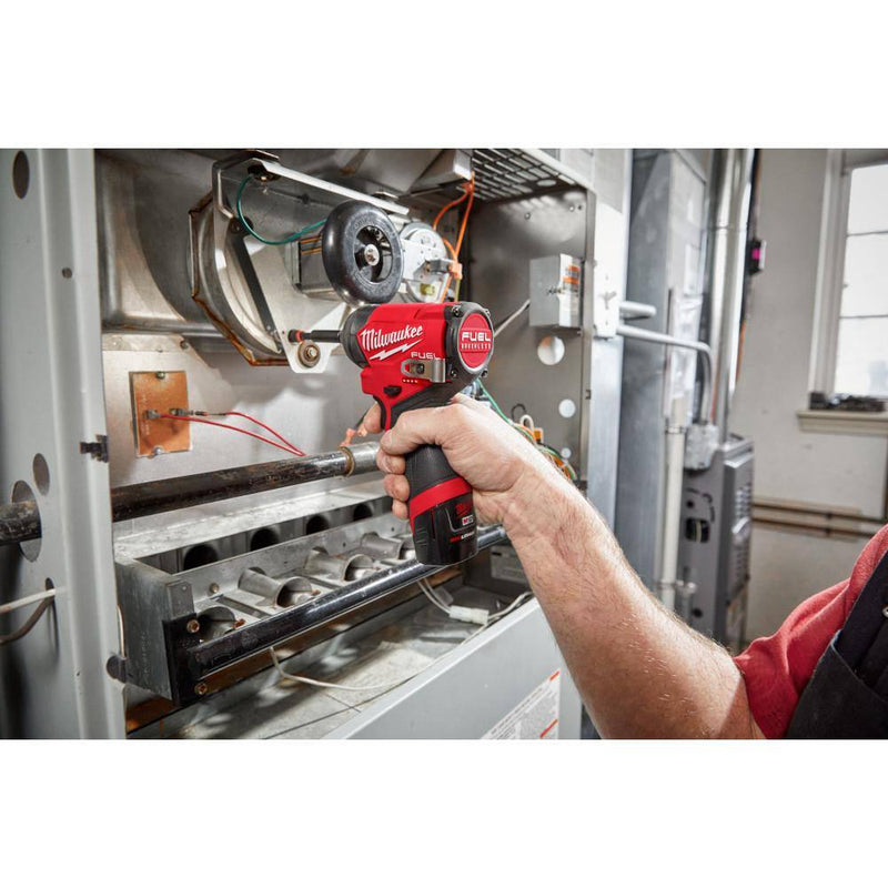 M12 FUEL 12-Volt Li-Ion borstelloze accuboor-/accuboormachine combiset (2-tool) W/M12 haakse slijper - Puck's