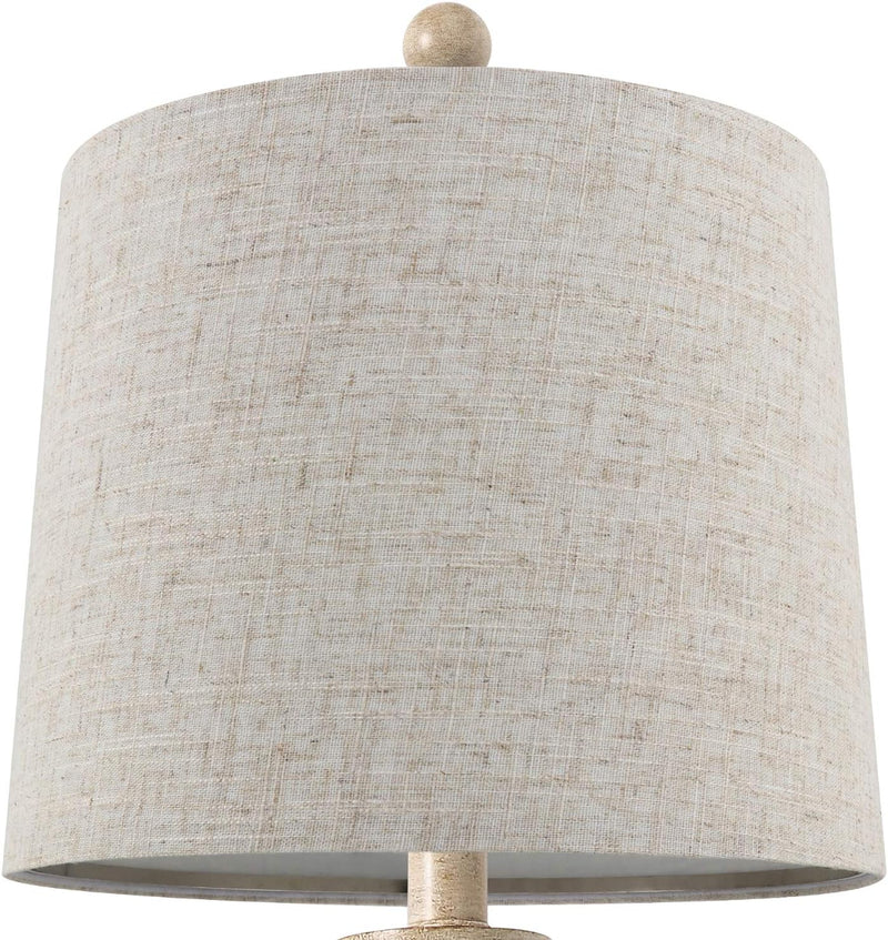 24.5" Table Lamp Set of 2 for Bedroom Table Desk Lamps for Living Room Kids Room Study Room Office Rustic Table Lamps Resin - Puck's