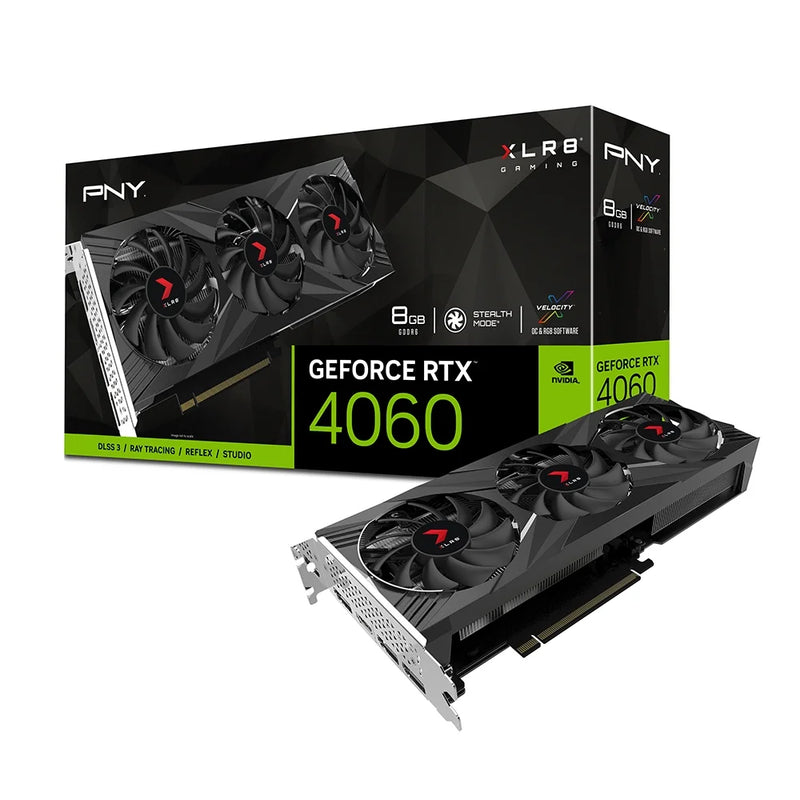 Geforce RTX™ 4060 8GB XLR8 Gaming VERTO RGB Triple Fan Graphics Card DLSS 3 - Puck's