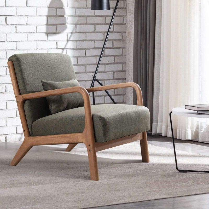 Mid Century Modern Accent Chair, Green - Puck's