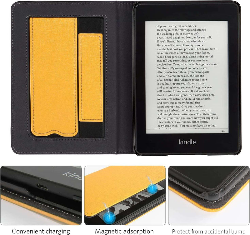 Case for Kindle Paperwhite - All New PU Leather Cover with Auto Sleep Wake Feature for Kindle Paperwhite Signature Edition and Kindle Paperwhite 11Th Generation 2021 Released - Puck's