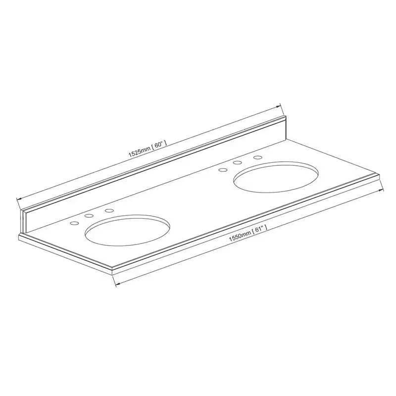 Windlowe 61 In. W Double Sink Green Bath Vanity with White Carrara Marble Top (Assembled) - Puck's