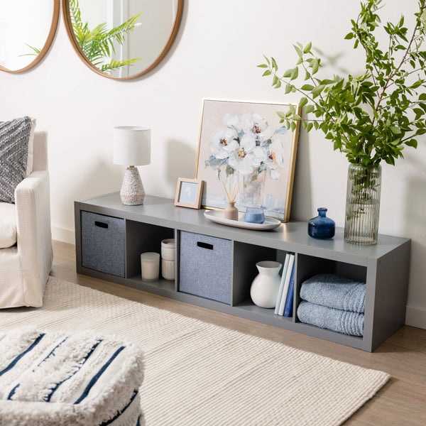 5-Cube Vertical Storage Organizer, Gray - Puck's