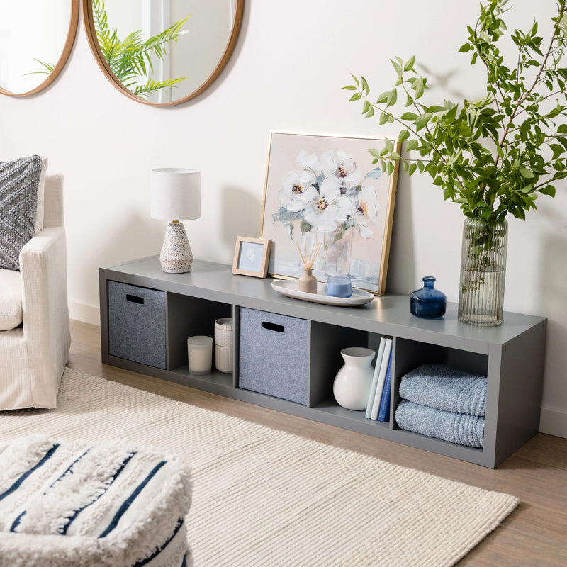 5-Cube Vertical Storage Organizer, Gray - Puck's
