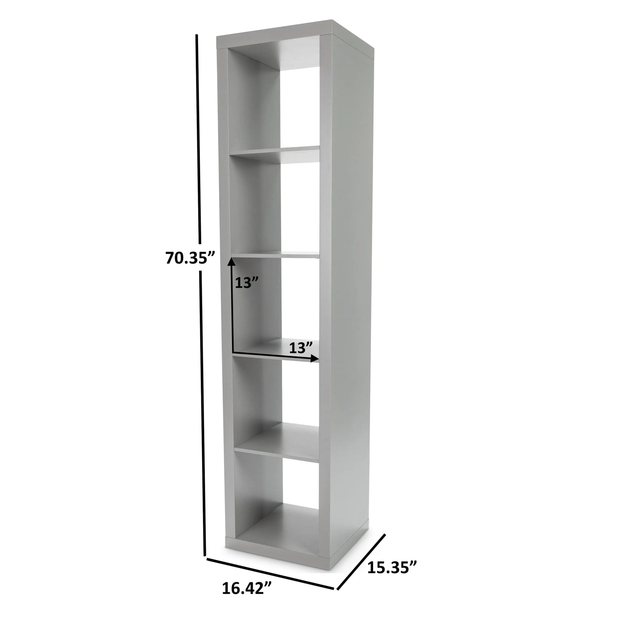 5-Cube Vertical Storage Organizer, Gray - Puck's