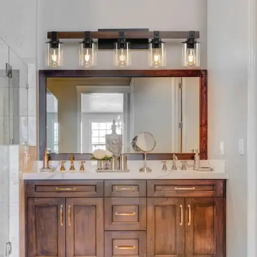 5 Lamps Farmhouse Dresser Lamps Rustic Bathroom Lamps Bathroom Wall Lamps - No Bulbs Unavailable Platforms- Temu - Puck's