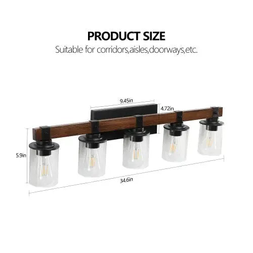 5 Lamps Farmhouse Dresser Lamps Rustic Bathroom Lamps Bathroom Wall Lamps - No Bulbs Unavailable Platforms- Temu - Puck's