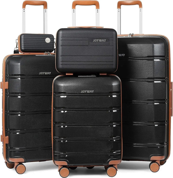 - 5 Luggage Sets PP Hardside Spinner Luggage - (20", 24", 28") - Puck's