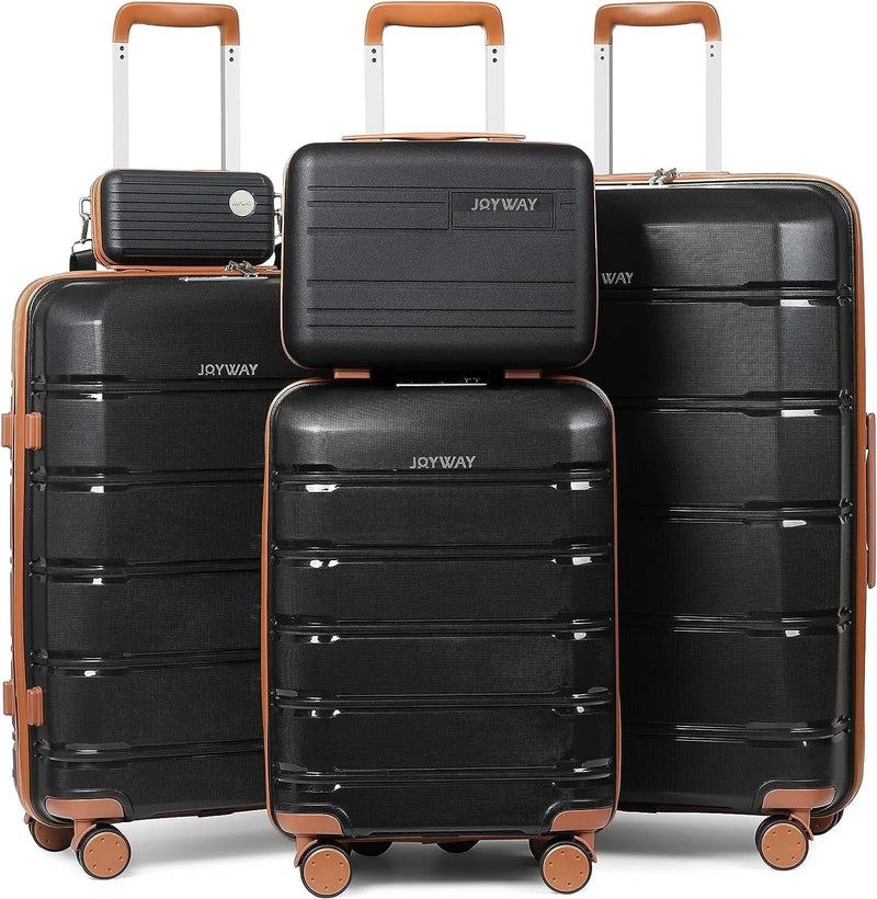 - 5 Luggage Sets PP Hardside Spinner Luggage - (20", 24", 28") - Puck's