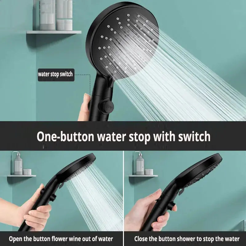 5-Mode Silicone Shower Head - Puck's