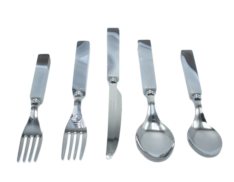 5 Piece Agate Flatware set - Puck's