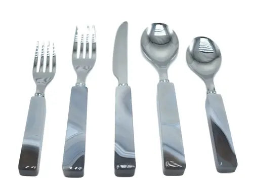 5 Piece Agate Flatware set - Puck's