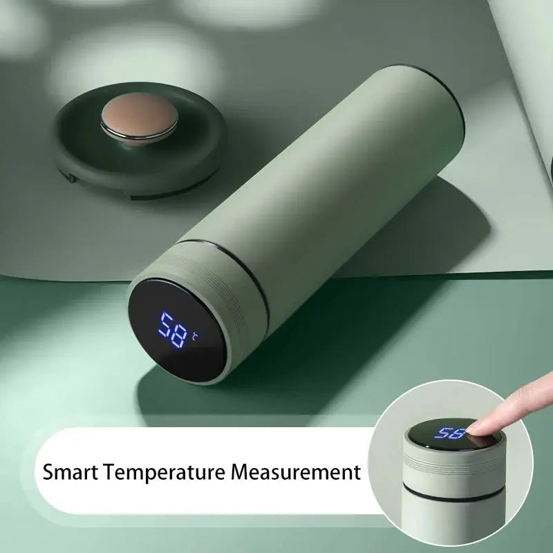 500Ml Smart Water Bottle Stainless Steel Thermos Temperature Display Leakproof Vacuum Flasks Coffee Cup Milk Mug Christmas Gift - Puck's