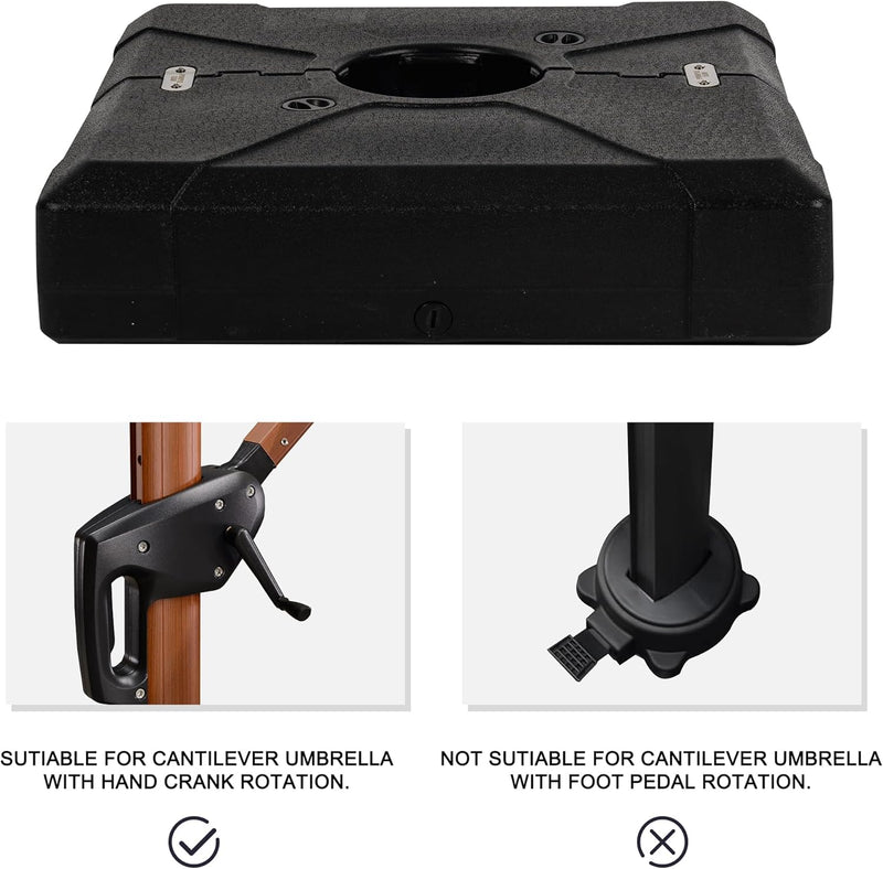 Offset Umbrella Base PL209UM Cantilever Umbrella Base, 32.3'' X 32.3'' - Puck's
