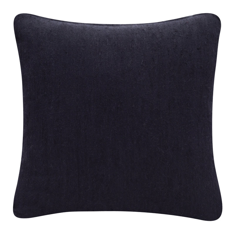20" X 20" Black Linen Zippered Pillow-0