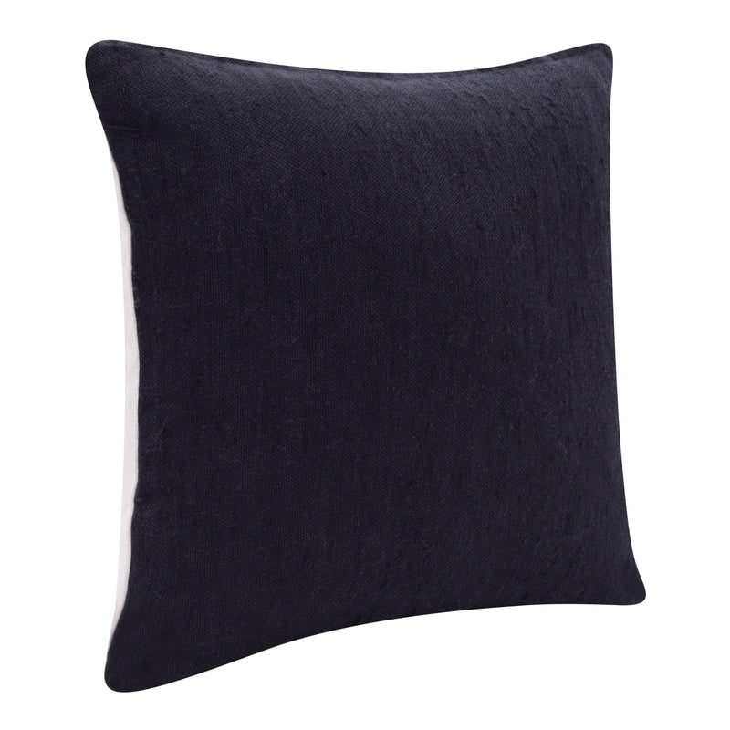 20" X 20" Black Linen Zippered Pillow-1