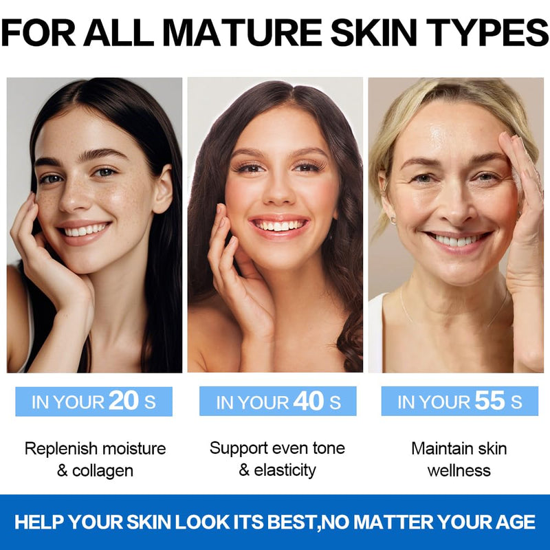 Collagen, Retinol & Hyaluronic Acid Face Cream - Anti-Aging Face Moisturizer Cream for Neck & Body Tightening Skin, Daily Moisturizer Face Cream for Women and Men - 1.7 Fl.Oz. - Puck's