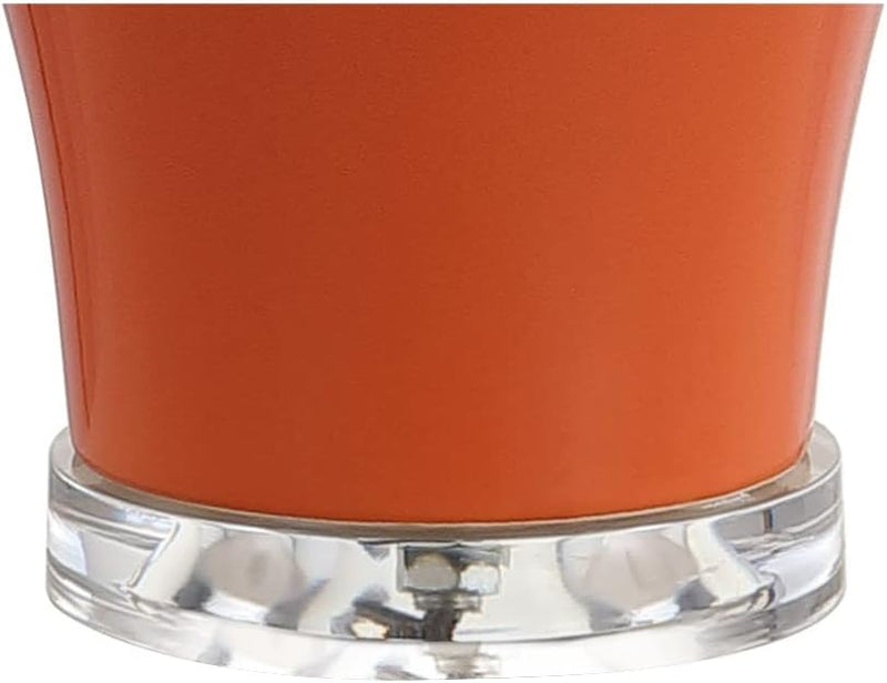 JYL4020B-SET2 Set of 2 Table Lamps Winnie 27" Ceramic Urn LED Table Lamp Contemporary Bedside Desk Nightstand Lamp for Bedroom Living Room Office College Bookcase, Orange - Puck's