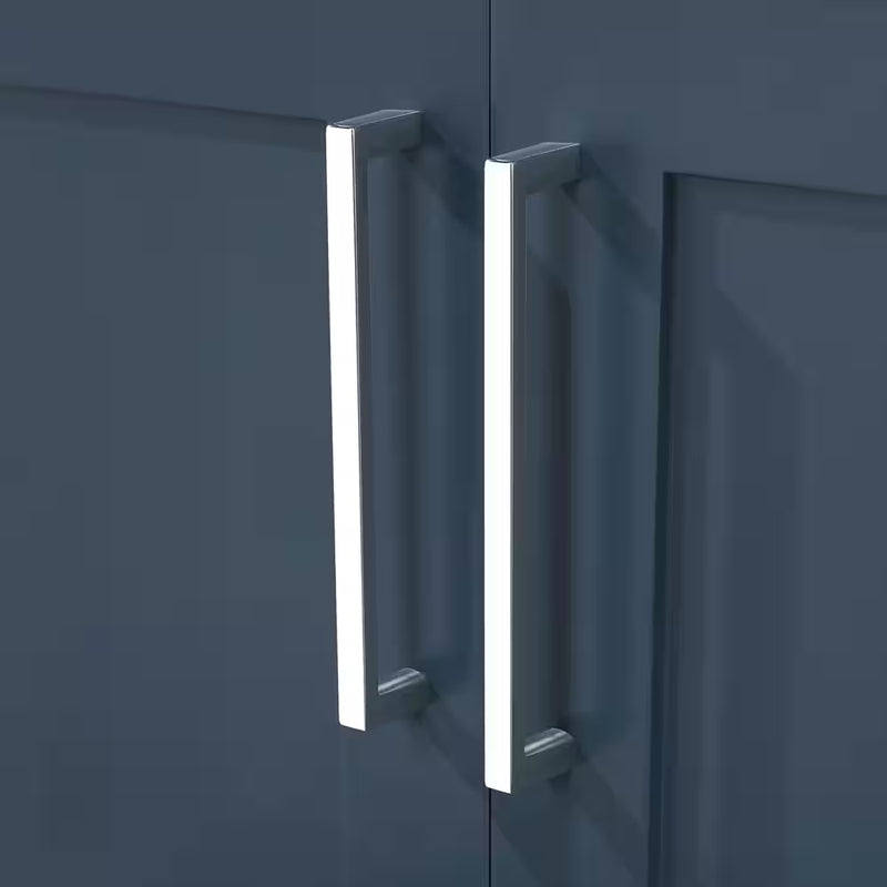 Sonoma 72 In. Dubbele Wastafel Midnight Blue Badmeubel met Carrara Marmeren Bovenblad (Gemonteerd) - Puck's