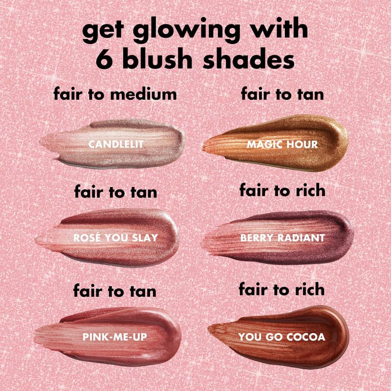 Halo Glow Blush Beauty Wand, Liquid Blush Wand for Radiant, Flushed Cheeks, Infused with Squalane, Vegan & Cruelty-Free, Rosé You Slay - Puck's