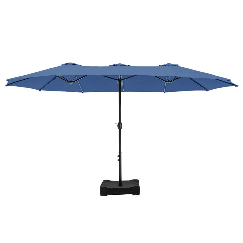 Nyasia 15 Ft X 9 Ft Rectangular Market Umbrella with Base - Puck's