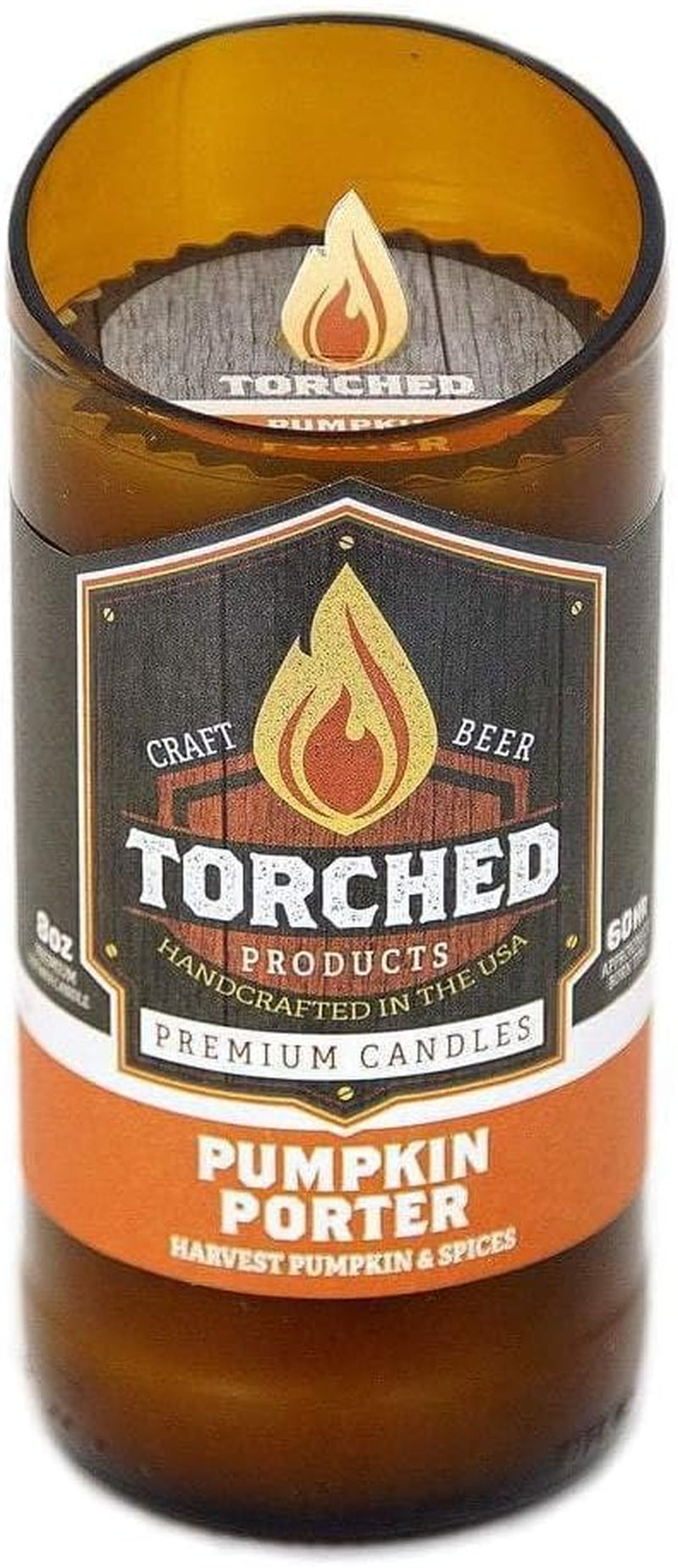 Beer Scented Candles | Natural Soy Wax Candle | Pumpkin Porter Scent 8 Oz | Makes a Great Gift for Men, Beer Lovers, and Collectors | Bar Man-Cave Decor and Accessories - Puck's