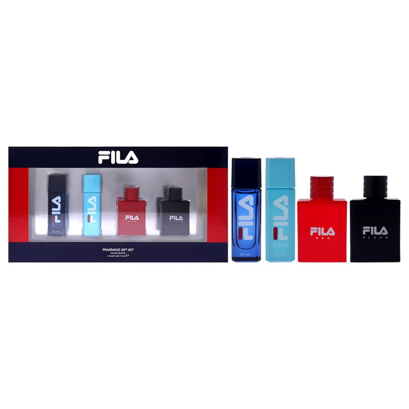 Fila Mens Cologne Gift Set - Fila Fresh, Fila Black, Fila Red - 3 Pc EDT - Puck's