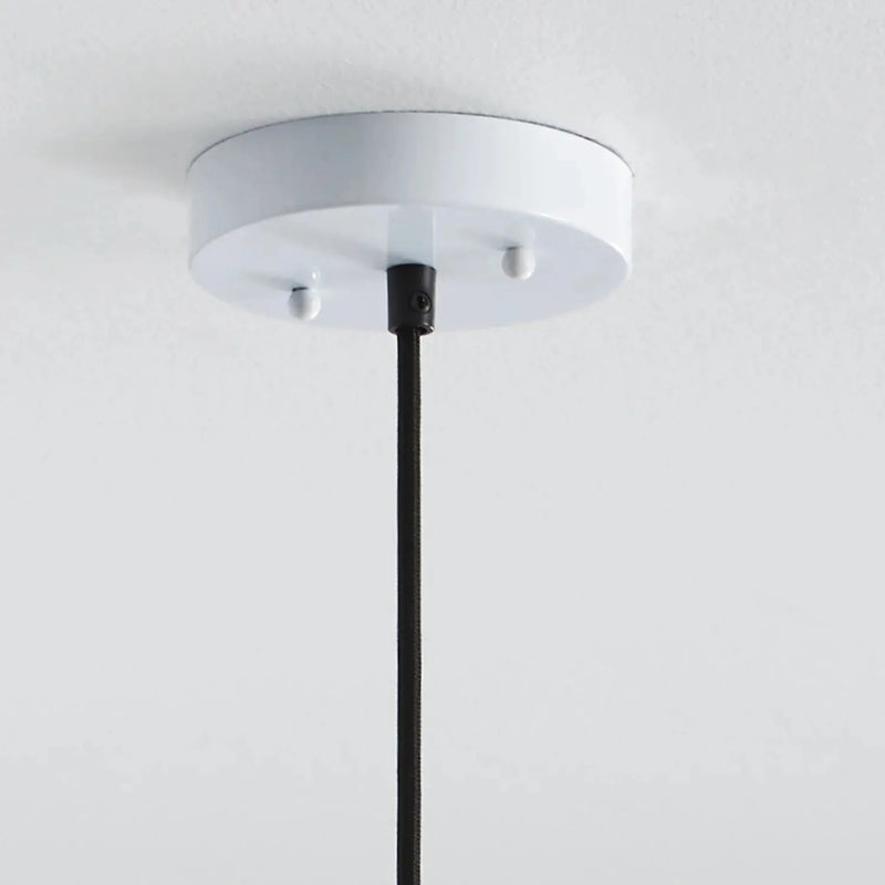 55" Industrial White Pendant Ceiling Light, All Metal Fixture Adjustable Cord - Puck's