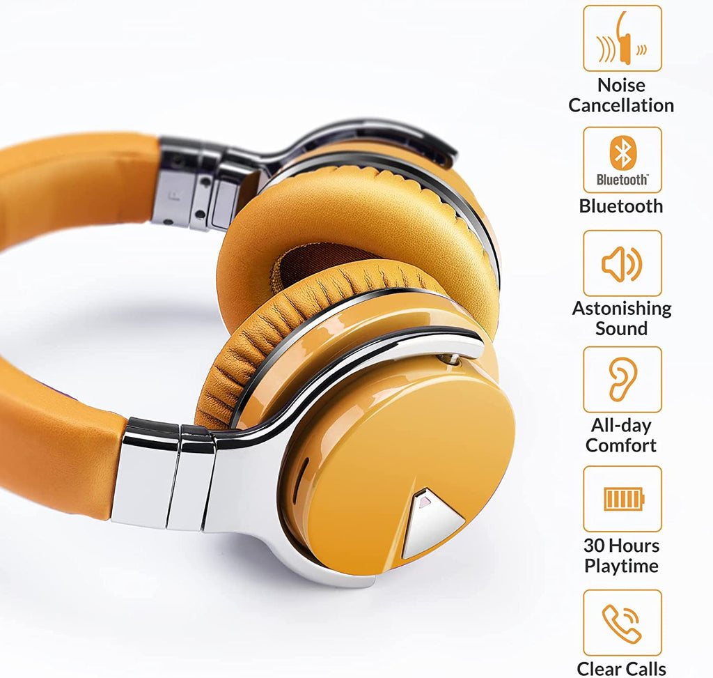 Million Sold 10 Years Classic E7 Active Noise Cancelling Headphones with Upgraded Noise Cancellation, Bluetooth Headphones Wireless with HD Sound Vivid Deep Bass, for Home Office Travel Birthday Gift - Puck's