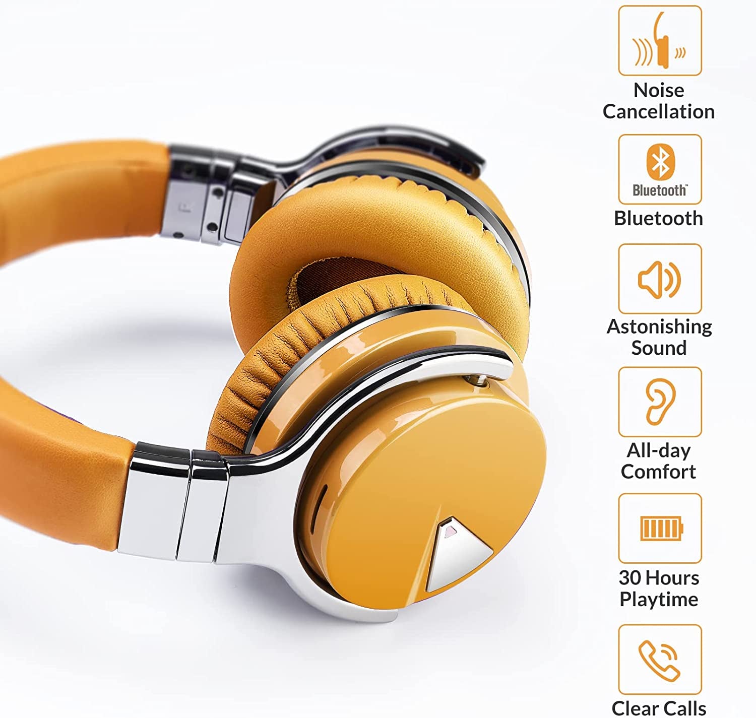 Million Sold 10 Years Classic E7 Active Noise Cancelling Headphones with Upgraded Noise Cancellation, Bluetooth Headphones Wireless with HD Sound Vivid Deep Bass, for Home Office Travel Birthday Gift - Puck's