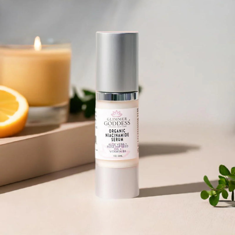 Organic anti Aging Serum with Niacinamide Vitamin B3 Tightens Pores Reduces 1 Oz - Puck's