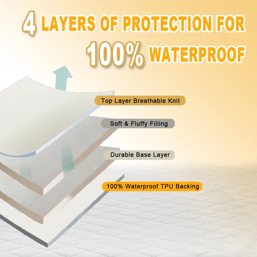 Waterproof Mattress Pad, Twin/Twin-Xl, 39 in X 80 In