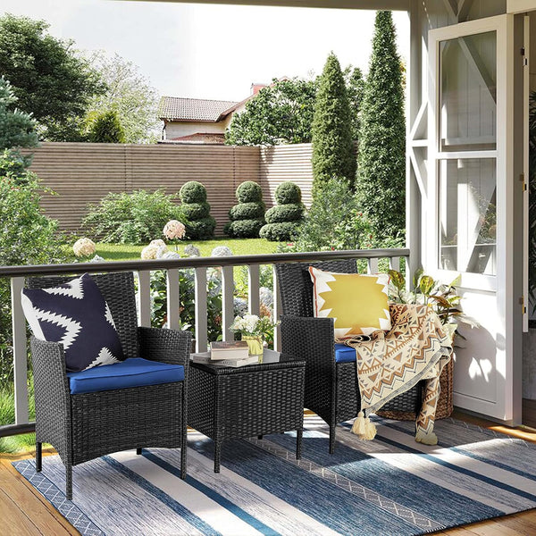 3 Pieces Patio Furniture Sets,Wicker Patio Set,Pe Rattan Patio Furniture,Patio Bistro Sets,Porch Furniture,Outdoor Conversation Sets,Wicker Patio Chairs,Balcony Furniture Set - Puck's