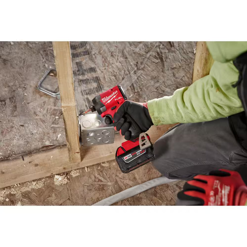 M18 Fuel 18-V Lithium-Ion Brushless Cordless 1/4 In. Hex Impact Driver Kit W/(3) 5.0 Ah Batteries, Charger & Hard Case - Puck's