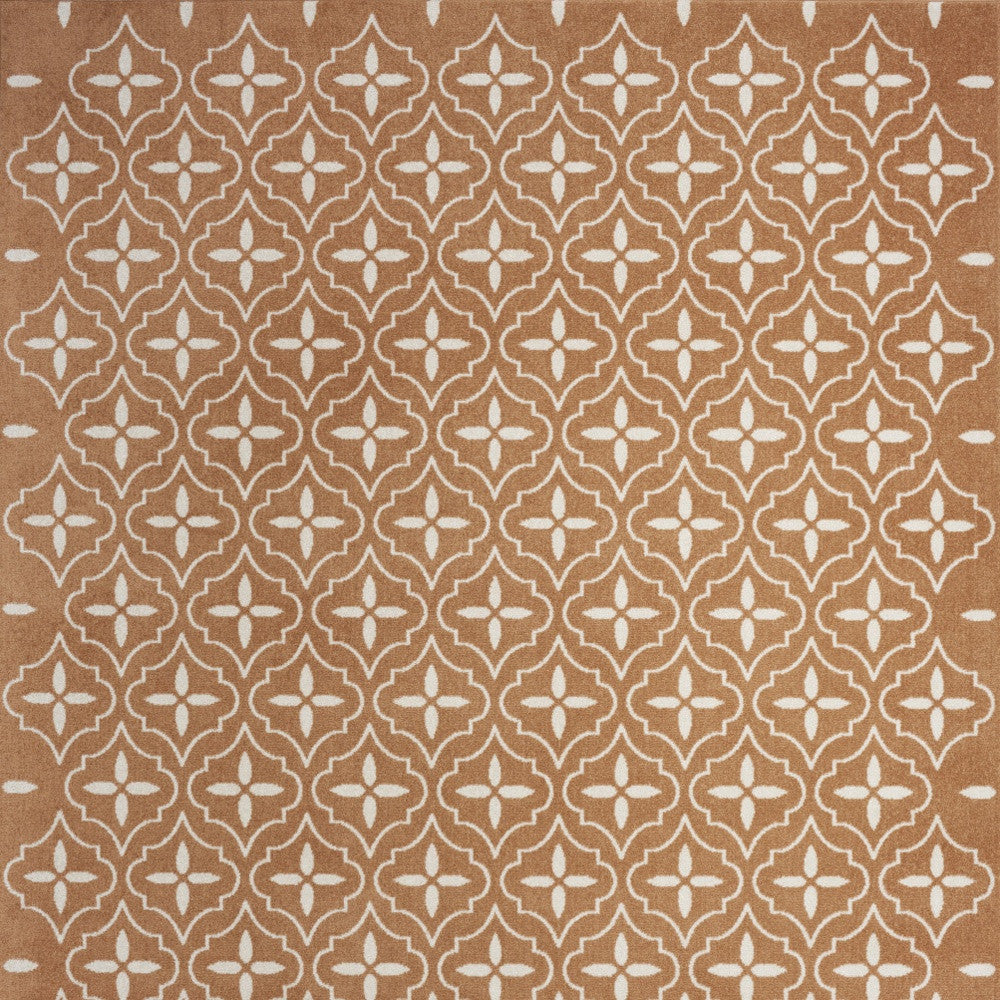 8' X 10' Copper Geometric Indoor Outdoor Area Rug-4