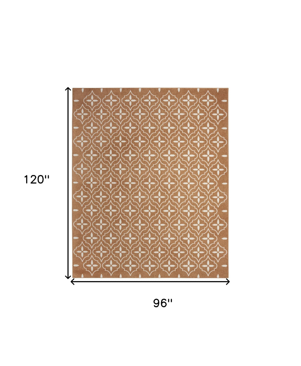 8' X 10' Copper Geometric Indoor Outdoor Area Rug-2