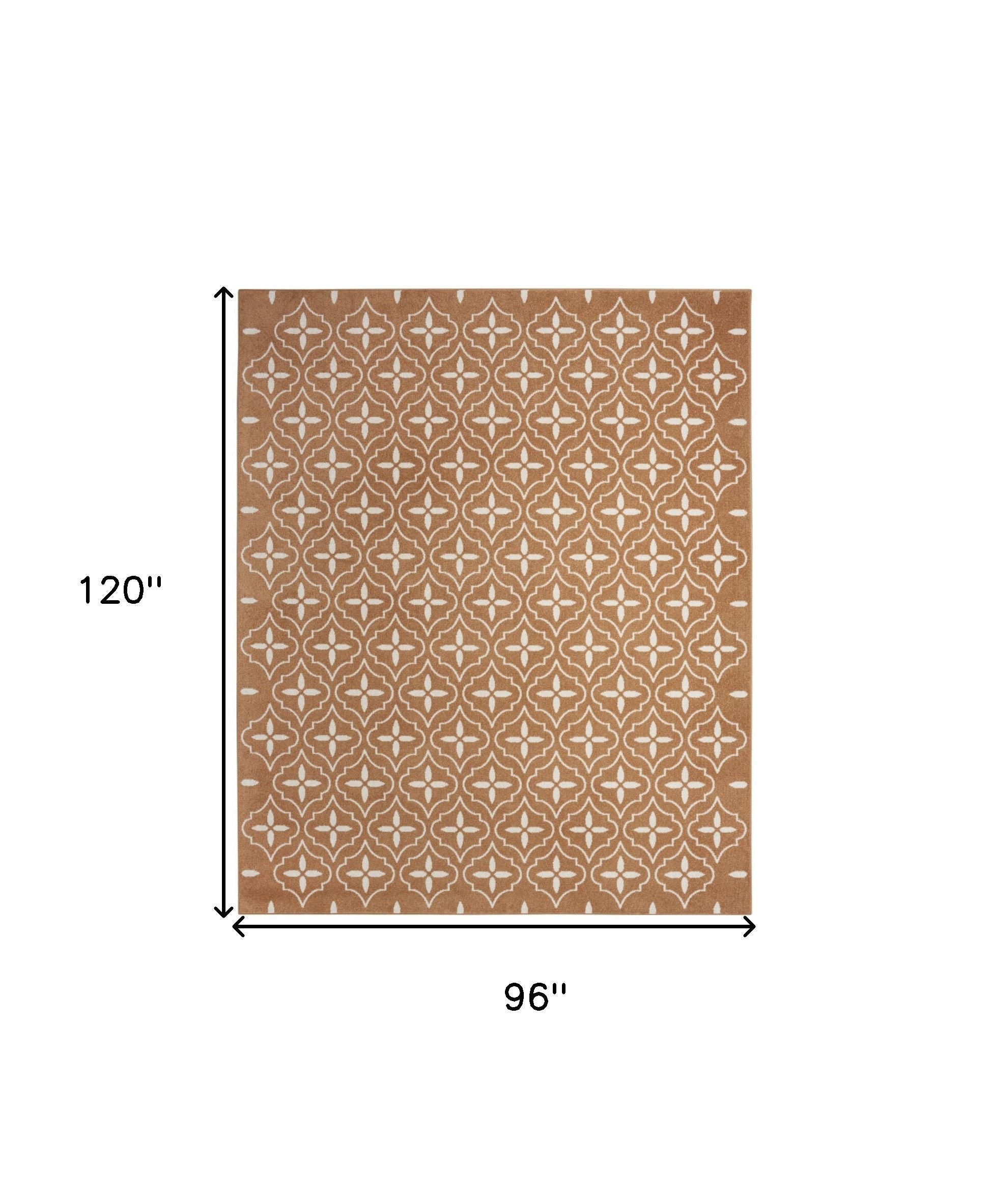 8' X 10' Copper Geometric Indoor Outdoor Area Rug-2