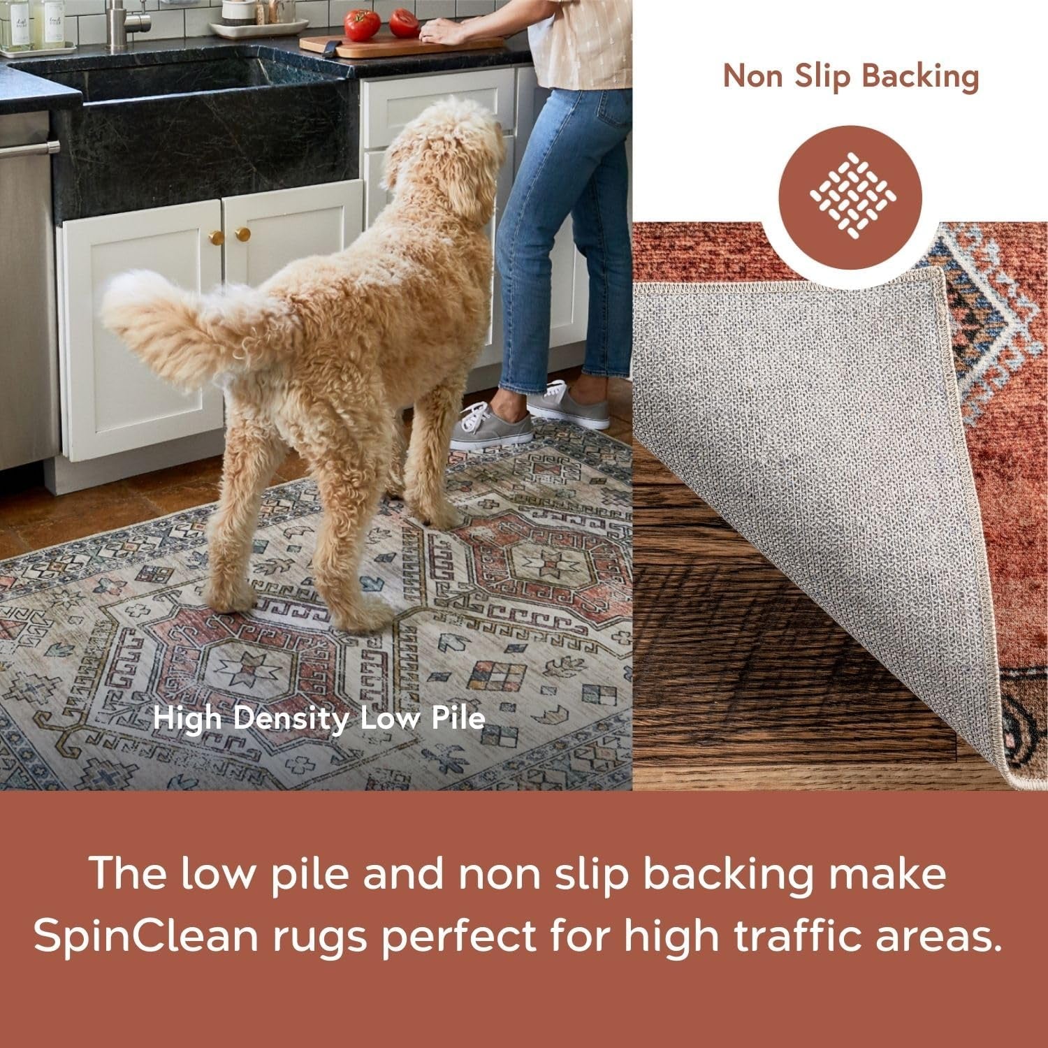 Chelsea Machine Washable Modern Abstract Line Ultra Thin Area Rug, 5' X 8', Grey - Puck's