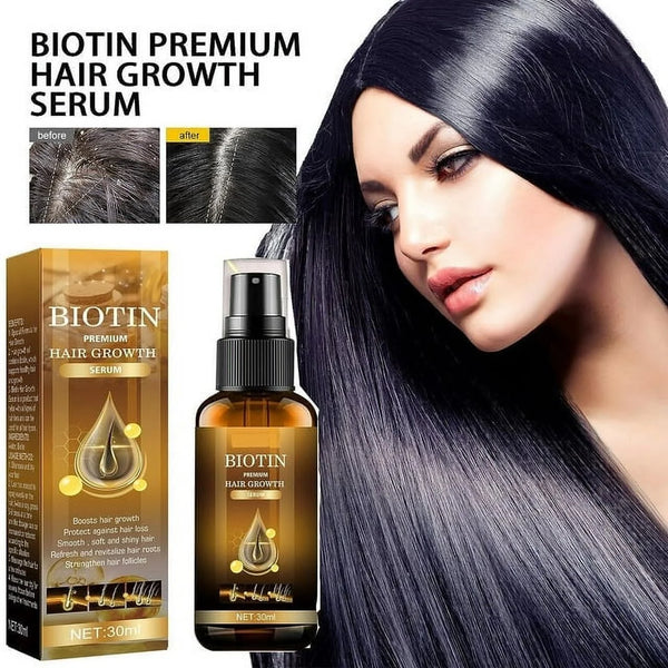 Biotin Hair Growth Spray, Biotin Hair Growth Serum, Biotin Thickening Herbal Serum, anti Hair Loss Serum for Women Men Hair Growth and Hair Loss - Puck's