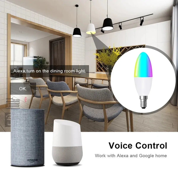 5W WiFi Smart Candle Bulb - Puck's