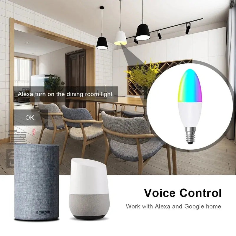 5W WiFi Smart Candle Bulb - Puck's