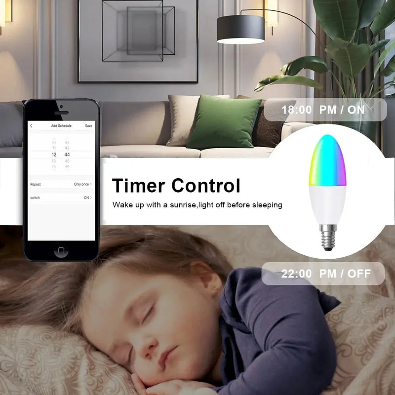 5W WiFi Smart Candle Bulb - Puck's