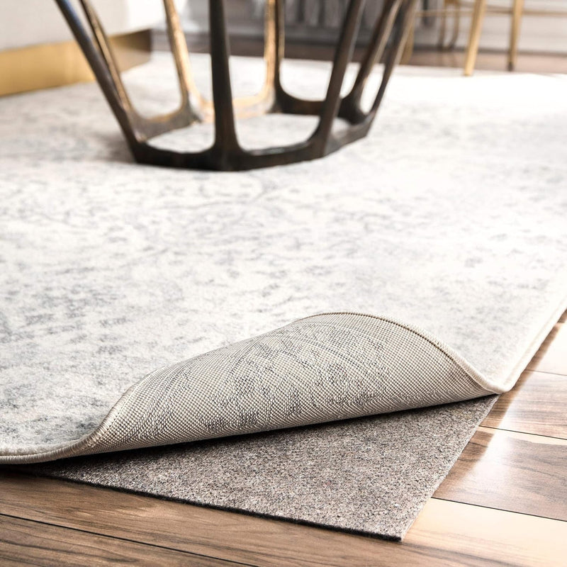 6' round Premium Eco-Friendly Felt Rug Pad, 1/8 " Thick Low Profile, Non-Slip Backing, Customizable Size, Hardwood, Carpet, Tile, Vinyl, Linoleum, Made in USA, 100% Recycled Materials - Puck's